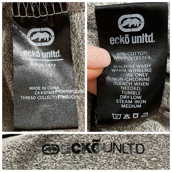 Ecko Unltd. Short Sleeve V-neck TeeHeather Gray T-shirt Size 2X 2XL - Picture 9 of 16